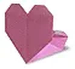 Hướng dẫn gấp Trái tim đứng 1 - Gấp giấy Origami
