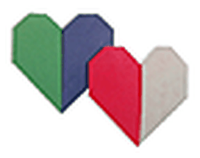 Hướng dẫn gấp Trái tim hai màu - Gấp giấy Origami