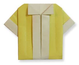 Hướng dẫn gấp Áo sơ mi 4 - Gấp giấy Origami