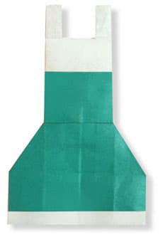 Hướng dẫn gấp Váy liên thân 5 - Gấp giấy Origami