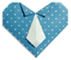 Hướng dẫn gấp Trái tim thắt caravat - Gấp giấy Origami