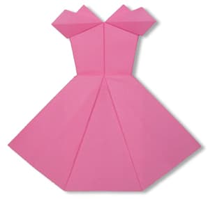 Hướng dẫn gấp Váy dự tiệc - Gấp giấy Origami