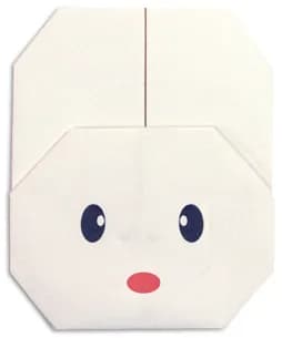 Hướng dẫn gấp Hình Mặt chú thỏ - Gấp giấy Origami