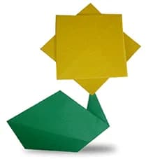 Hướng dẫn gấp Hoa hướng dương - Gấp giấy Origami