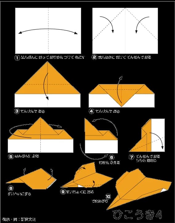 Hướng dẫn gấp Máy bay B - 2 spirit - Gấp giấy Origami