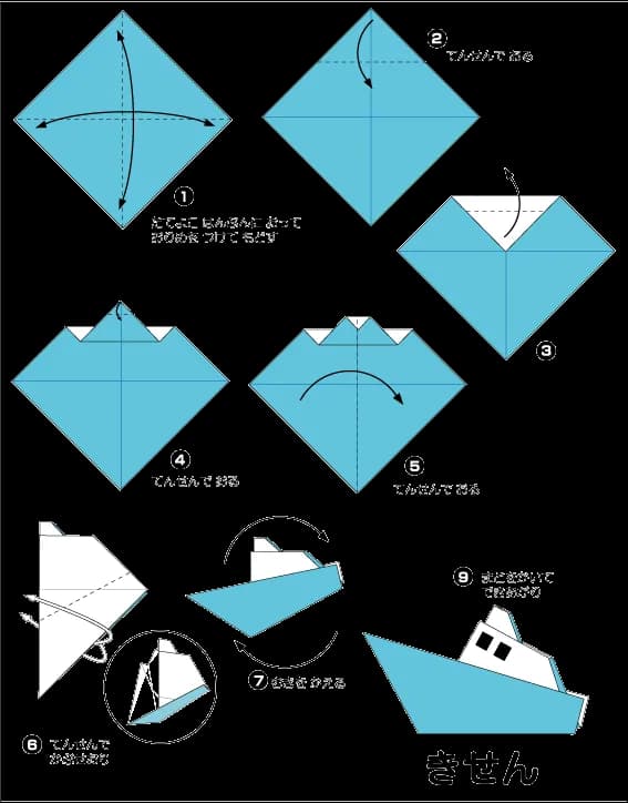 Hướng dẫn gấp Ca nô - Gấp giấy Origami