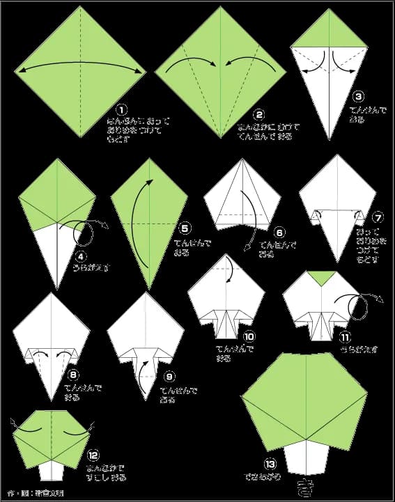 Hướng dẫn gấp 1 - Gấp giấy Origami