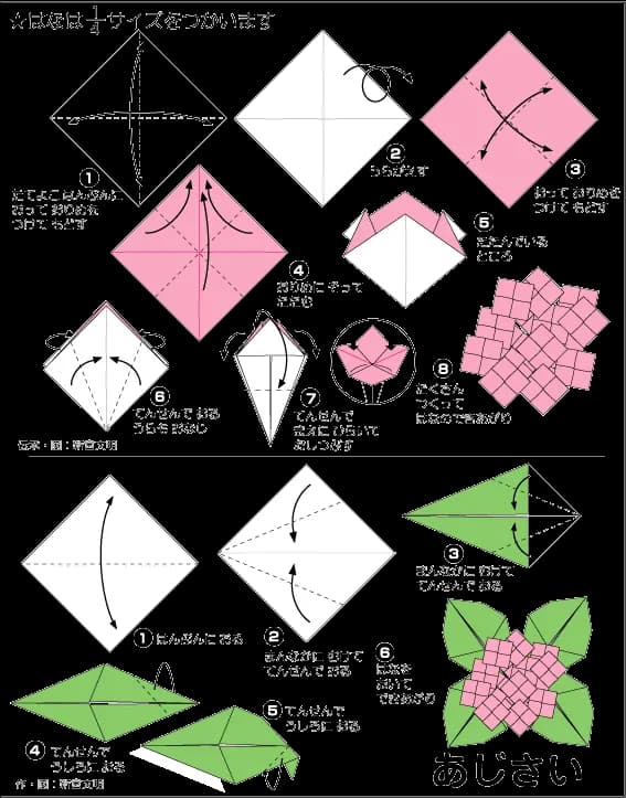 Hướng dẫn gấp Hoa dương tử - Gấp giấy Origami