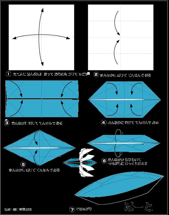 Hướng dẫn gấp Thuyền giấy - Gấp giấy Origami
