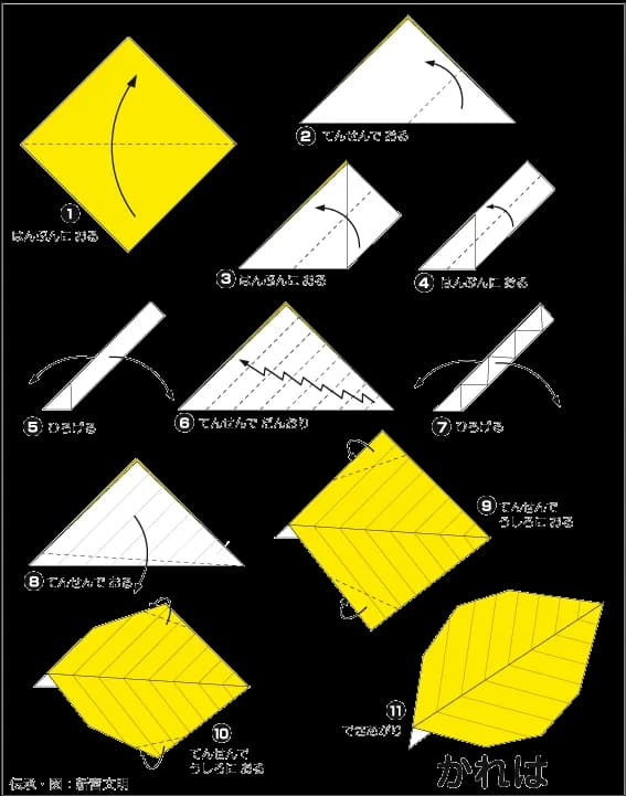 Hướng dẫn gấp Lá mùa thu - Gấp giấy Origami