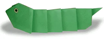 Hướng dẫn gấp Sâu bướm - Gấp giấy Origami