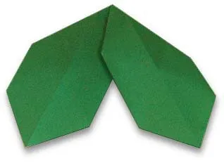 Hướng dẫn gấp Lá cây ô rô - Gấp giấy Origami