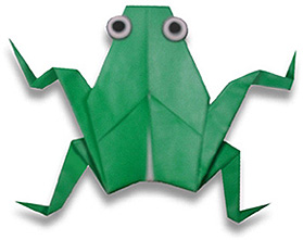 Hướng dẫn gấp Chú ếch con - Gấp giấy Origami