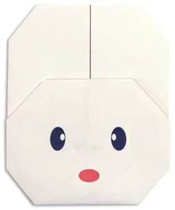 Hướng dẫn gấp Hình Mặt chú thỏ - Gấp giấy Origami