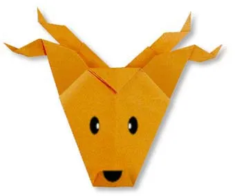 Hướng dẫn gấp Mặt con tuần lộc - Gấp giấy Origami