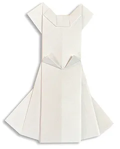 Hướng dẫn gấp Váy cưới - Gấp giấy Origami