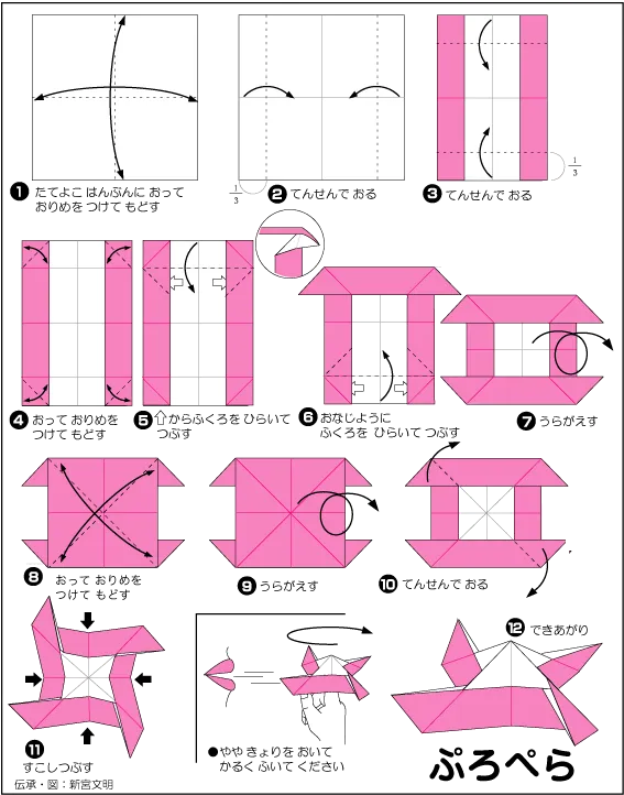 Hình ảnh hướng dẫn cách gấp con quay trên ngón tay - Gấp giấy Origami