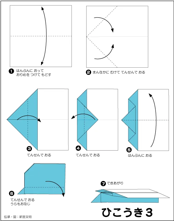 Hướng dẫn gấp Máy bay giấy 2 - Gấp giấy Origami diagram