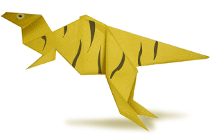 hướng dẫn cách gấp khủng long bạo chúa